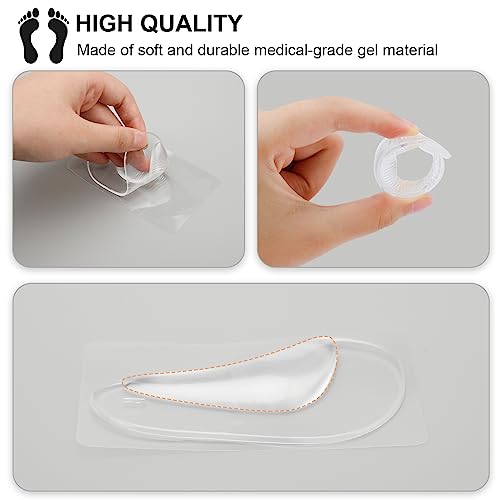 Gel Arch Support Cushions For Men & Women, Shoe Insoles For Flat Feet, Reusable Arch Inserts For Plantar Fasciitis, Adhesive Arch Pad For Relieve Pressure And Feet Pain- 6 Pairs #TOP3