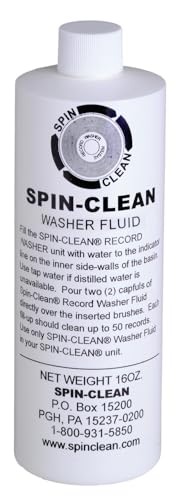 Spin-Clean Record Washer Fluid 16oz. | Alcohol-Free Record Cleaner Solution | Vinyl Record Cleaner...