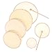 Wood Frame Drum with Stick – Hand-Percussion Frame Drum, Natural Wood Shell 4/6/7/8/9/10 Inch Sizes, Educational Musical Instrument for Rhythm Play & Performance (E)