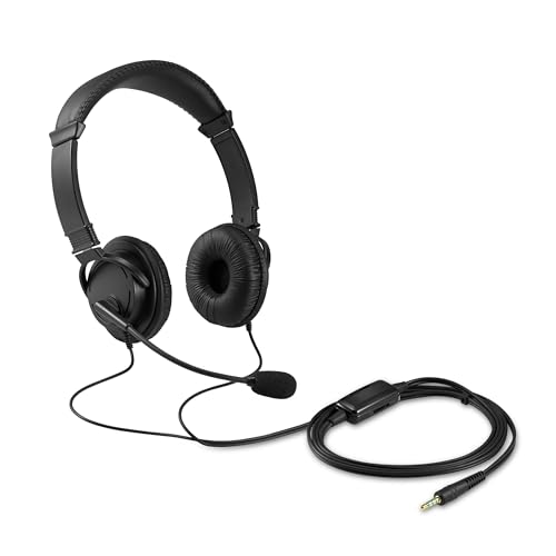 Image of Kensington Hi-Fi 3.5mm Headphones with Mic & Volume Control Button (K33597WW)