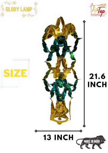 Image of Classic Metallic Folding Paper Hanging Lamps Chandeliers Garland (Multicolor) (Glory Lamp, 6 Pieces)
