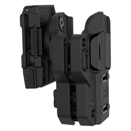 Funda de polímero universal con clip de cinturón ajustable de 360°, funda táctica OWB para más de 200 populares pistolas de tamaño completo, compactas y semiautomáticas