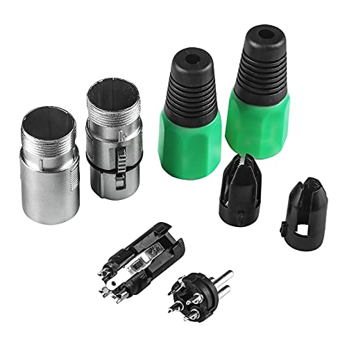 Image of MAD OWL 4 Packs 3 Pin XLR Connector Cannon XLR DMX Cable Connectors XLR Female Male Adapter, XLR Panel Mount Connector XLR Microphone Cable Connector, Cannon Plug for Stage Light DMX Signal Wire