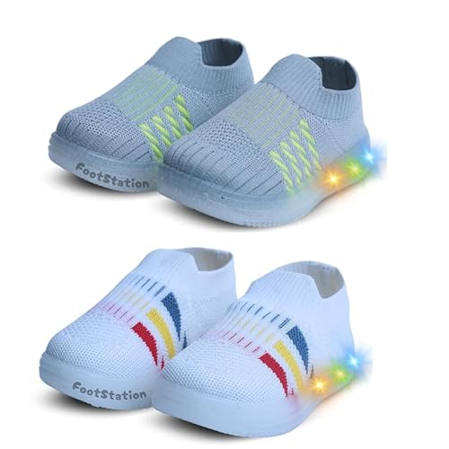 Image of Kids Slip-On LED Light Shoes, Pack of 2 (Combo)