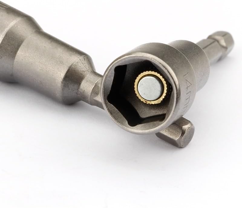 65mm Length Electric Power Magnetic Screwdriver Nut Driver Set Impact 1/4" Hex Shank Metric Wrench Socket Bit Crv 6-24mm(14pcs 6-19mm)