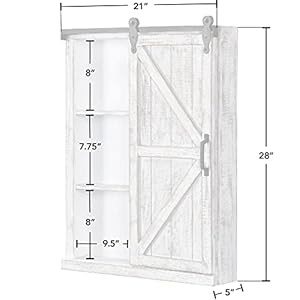 Firstimecooffwhitewinonabarndoormirroredcabinetstoragewithshelvesforbathroomkitchenandofficewoodfarmhouse28x21inches Urban Country Home Decor Firstime co off white winona barn door mirrored cabinet storage with shelves for bathroom kitchen and office wood farmhouse 28 x 21 inches urban country home decor