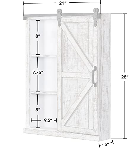 Firstimecooffwhitewinonabarndoormirroredcabinetstoragewithshelvesforbathroomkitchenandofficewoodfarmhouse28x21inches Urban Country Home Decor Firstime co off white winona barn door mirrored cabinet storage with shelves for bathroom kitchen and office wood farmhouse 28 x 21 inches urban country home decor