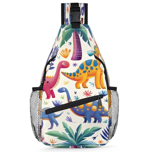 Bolso crossbody unisex con diseño de dinosaurios
