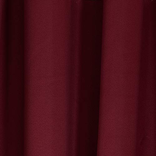 Image of Swayam 100% Blackout Polyester Door Curtain for Living Room & Bedroom | 7.5 Feet | Room Darkening Curtain with Eyelets | Pack of 2 | Solid Design - Maroon