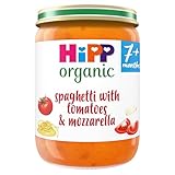 HiPP Organic Spaghetti with Tomatoes & Mozzarella Baby Food Jar 7+ Months 190g (Pack of 6)