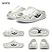 Ceroiress Men's Slip on Clogs Platform Sandals Flatform Slides Stylish Big Head Bubble Trendy Lightweight Casual Indoor Outdoor Fashion(White, Adult, Men, 11, Numeric, US Footwear Size System, Medium)