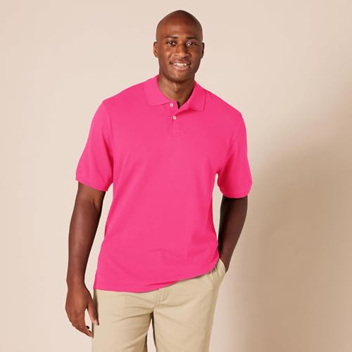 Image of Amazon Essentials Men's Regular-Fit Short Sleeve Cotton Pique Polo Shirt (Available in Big & Tall)