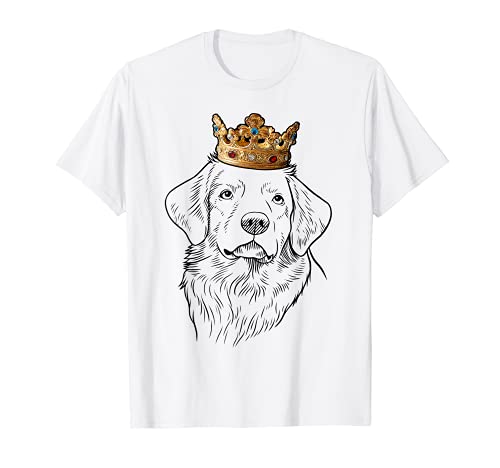 Nova Scotia Duck Tolling Retriever Dog Wearing Crown T-Shirt, Black