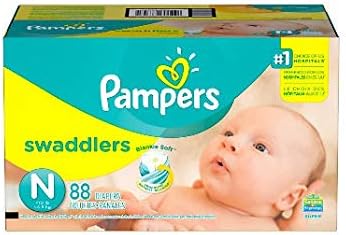 Pampers Size Newborn Swaddlers Diapers, 240 Count (Case)