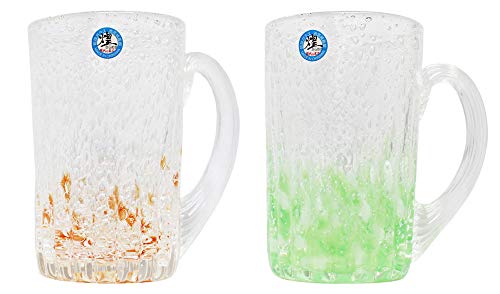 Vasos Kirakobo para cerveza (Rojo, Verde), pack de 2
