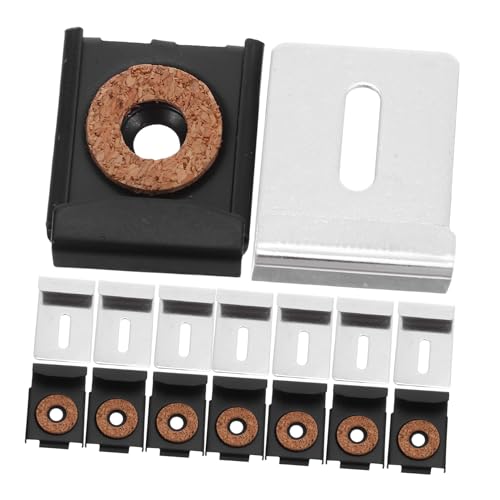 OUNONA 4 セットステンレス製鏡ホルダーブラケット 厚対応ミラークリップ 壁掛け用ガラスクランプ 浴室 リビング用耐湿鏡ハンガー