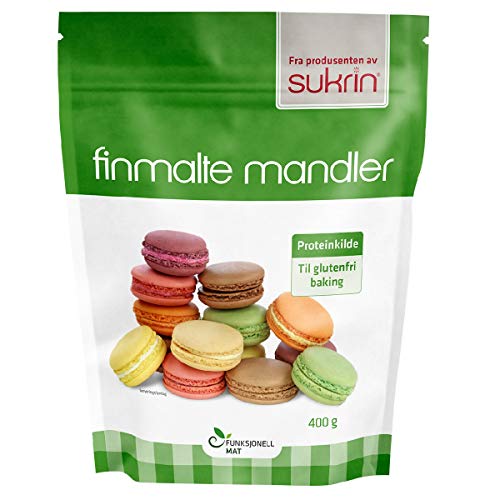 Sukrin Almendras finamente molidas – sin gluten, ricas en proteínas y grasas saludables, alta fibra, 400 g
