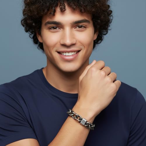 Pulsera cadena cable 12.5 mm Nautica para hombre 9 in miniatura 2