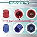 Saipe 20pcs/2Sets R134a Valve Caps 3mm & 16mm A/C Cap Air Conditioning Service AC System Charging Port Caps (10pcs Red High & 10pcs Blue Low)