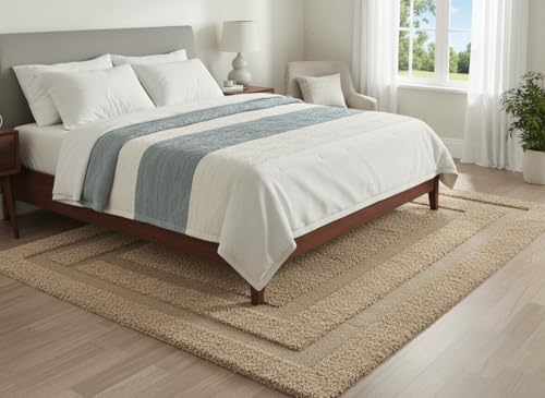 Image of Carpet for Hallway, Kitchen, and Modern InteriorsCarpetCozy Shag Runner for Living Room, Bedroom & Office Decor ETC Size 5x8 feet, Patten-Solid Mouse Rect