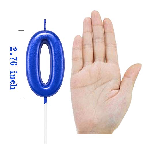 Newcandle Blue Birthday Candles 0 Candle 10Th Zero Years Cake Bady Roman Numberal Cool Number Candle No 10 100 20 30 40 50 60 70 80 90 #TOP1