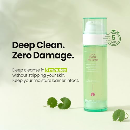 Image of [K-Beauty] Cica Biome Oil to Foam - All-in-One Korean Face Wash Oil-Based Foaming Facial Cleanser - Soothing & Hydrating Makeup Remover - Gentle Deep Cleansing Oil for Sensitive Skin Types 3.88 fl oz