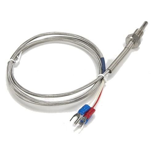 Sensor de temperatura PT100 tipo RTD FTARP09, sonda de 30mm y cable blindado de 1m G1/4 3