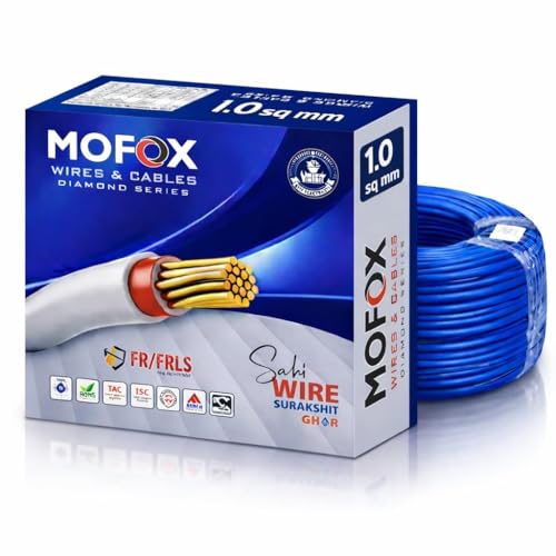 Image of MOFOX Diamond Series FR /FRLS Electrical Wire, Multi-Strand Copper Conductor 90 Meter (BLUE, 1.00 SQ MM)