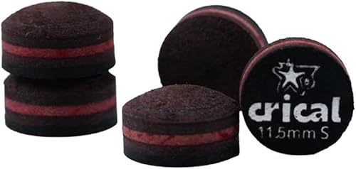 Miniatura 23 de CRICAL Puntas para taco de billar de 5 capas (dureza suave/media/dura) Puntas para taco de billar (tamaño 11 mm 11.5 mm 12 mm 13 mm) Accesorios