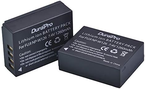 DuraPro 2X NP-W126 NP W126 Battery + LED USB Dual Charger for Fuji NP-W126 NP-W126S X100F X-A1 X-E2 X-E2S X-Pro1 X-Pro2 X-T1 X-T2 X-T3 X-T10 X-T20 X-T100 X-H1 FinePix HS33EXR HS50EXR Cameras