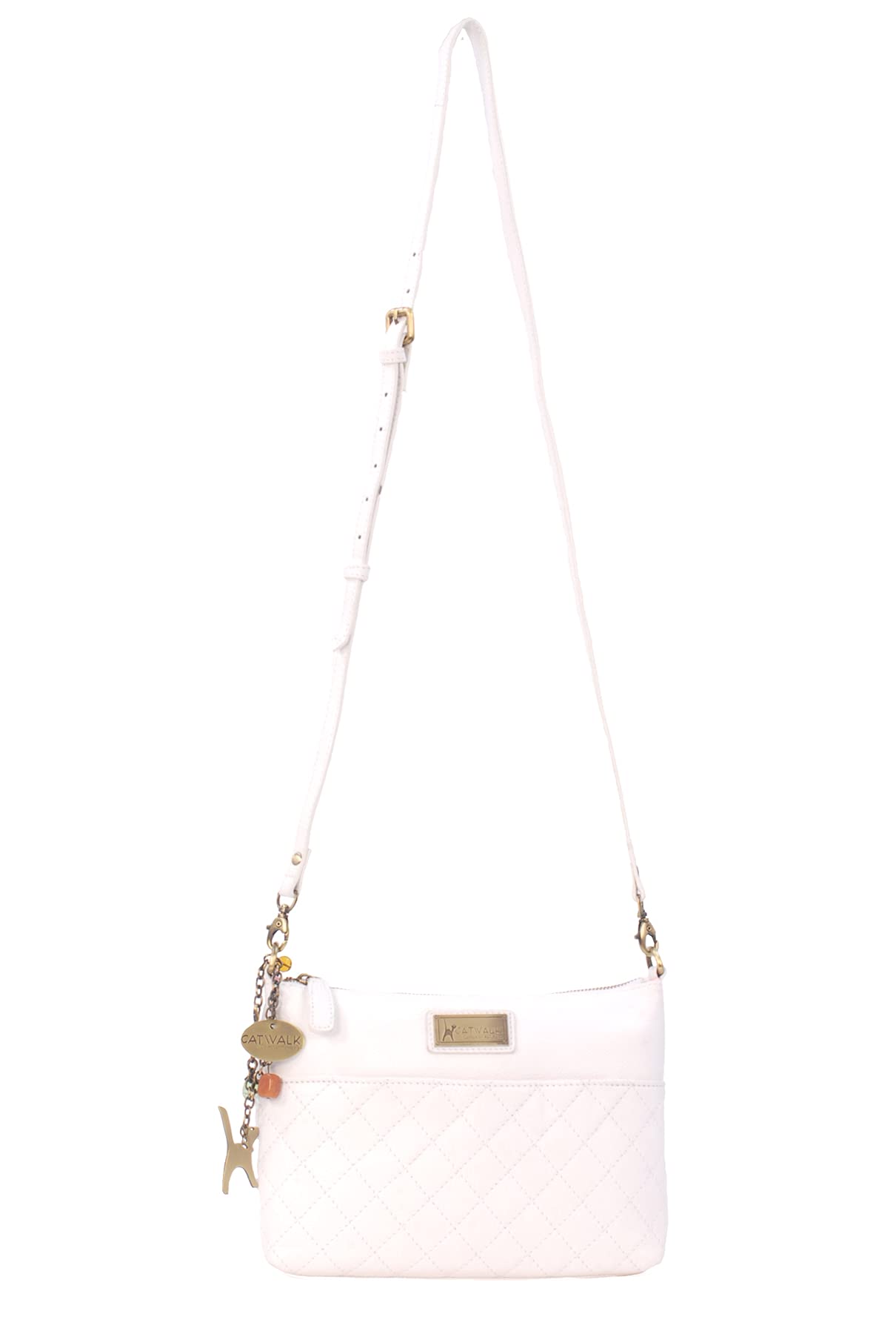 Catwalk Collection Handbags - Bolso Bandolera Pequeño de Mujer - Bolso de Mano de Piel Acolchado - Correa Ajustable - Bolsito de Verano - Josie