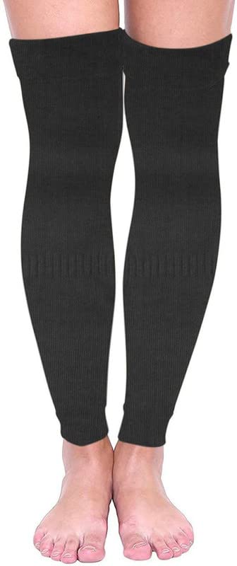 ™-Men & Women Knitted Woolen Leg Warmer & Knee Supporter Black Colour-image-42