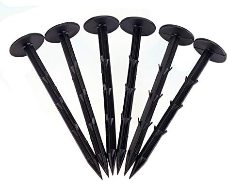 70 Pcs 8‘’ Garden Stakes Tents edging Landscape Nails Anchors Plastic Nails Anchoring Spikes for Keeping Garden Netting Down,Holding Down the Tarps and Landscape Fabric Lawn Edging,Tents