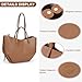 Juoxeepy Faux Leather Tote Bag Work Bag for Women Trendy Handbag Purse Fall Shoulder Bags with Magnetic Closure