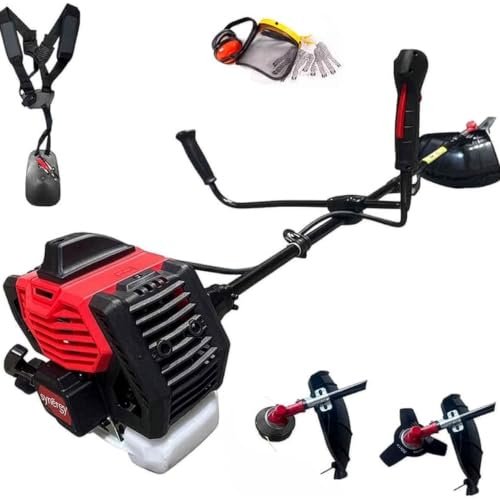 Synergy Desbrozadora Gasolina 2 en1-65cc 4,9cv Motor 2 Tiempos- Disco de 3 Puntas, Cabezal Automático, Arnés