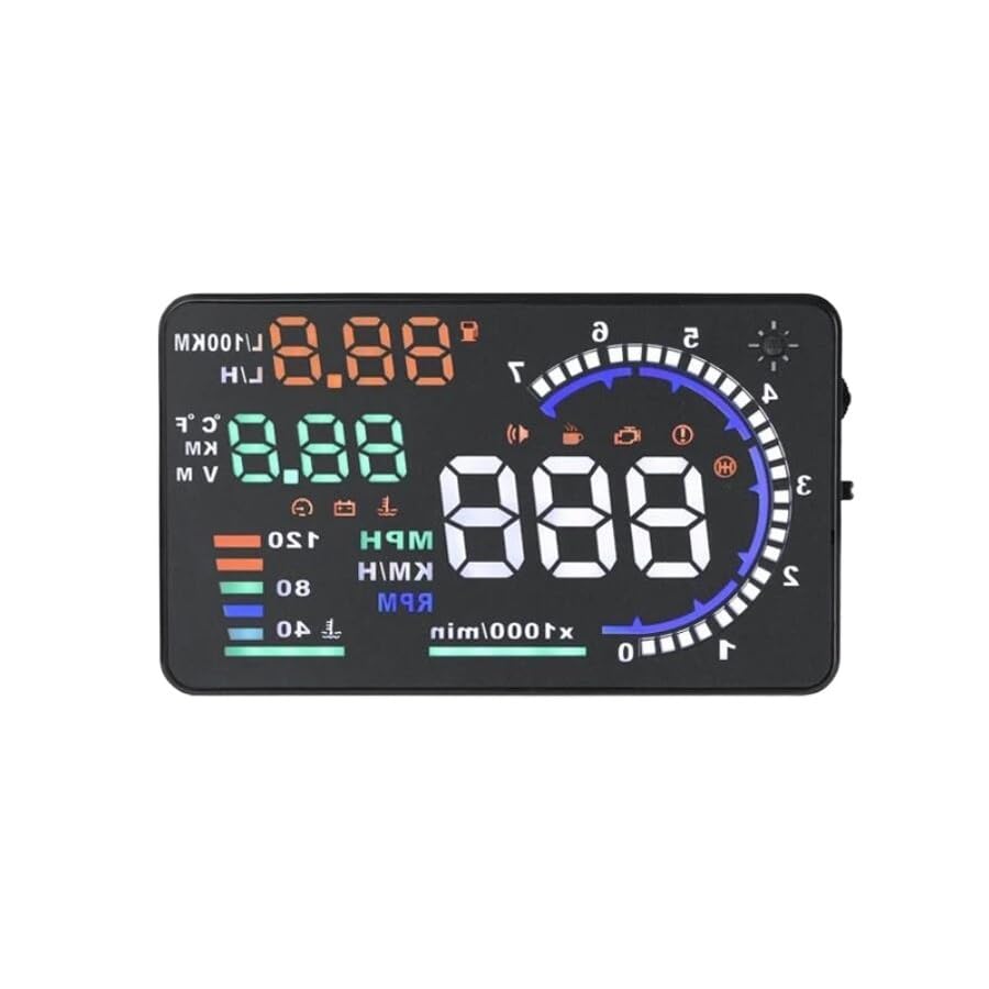 Wyświetlacz Heads Up Interfejs samochodowy HUD Wyświetlacz Head Up Projektor przedniej szyby GPS Samochód Heads Up Display (A8-14.0 cm)
