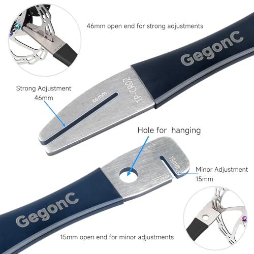 GegonC Bicycle Disc Rotor Truing Fork Tool Kit - Bicycle Brake Pad and Rotor Alignment - Steel Rotor Adjustment Tool for Mountain Road Bike Calibration,(Black)