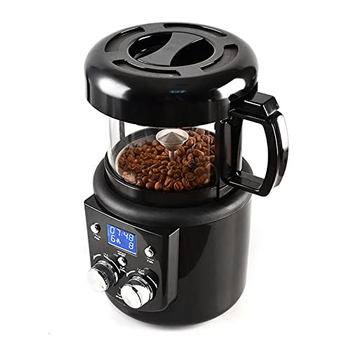 Electric No Smoke Coffee Bean Roasting Machine Home Coffee Roaster Automatic Hot Air Household LCD Baking Machine Timing Function For Homecafe Roasting Cooling Rich Flavour (Color : Double knob)