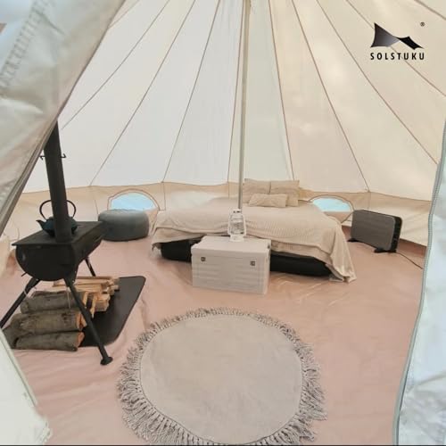 Carpa de lona tipo campana para 6 personas, 4 estaciones miniatura 4