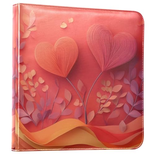 Álbum de Fotos Autoadhesivo DIY Scrapbook Álbum para San Valentín con Corazones, Encuadernador de 3 Anillos, 40 Páginas, 8x10 para Recuerdos miniatura 1