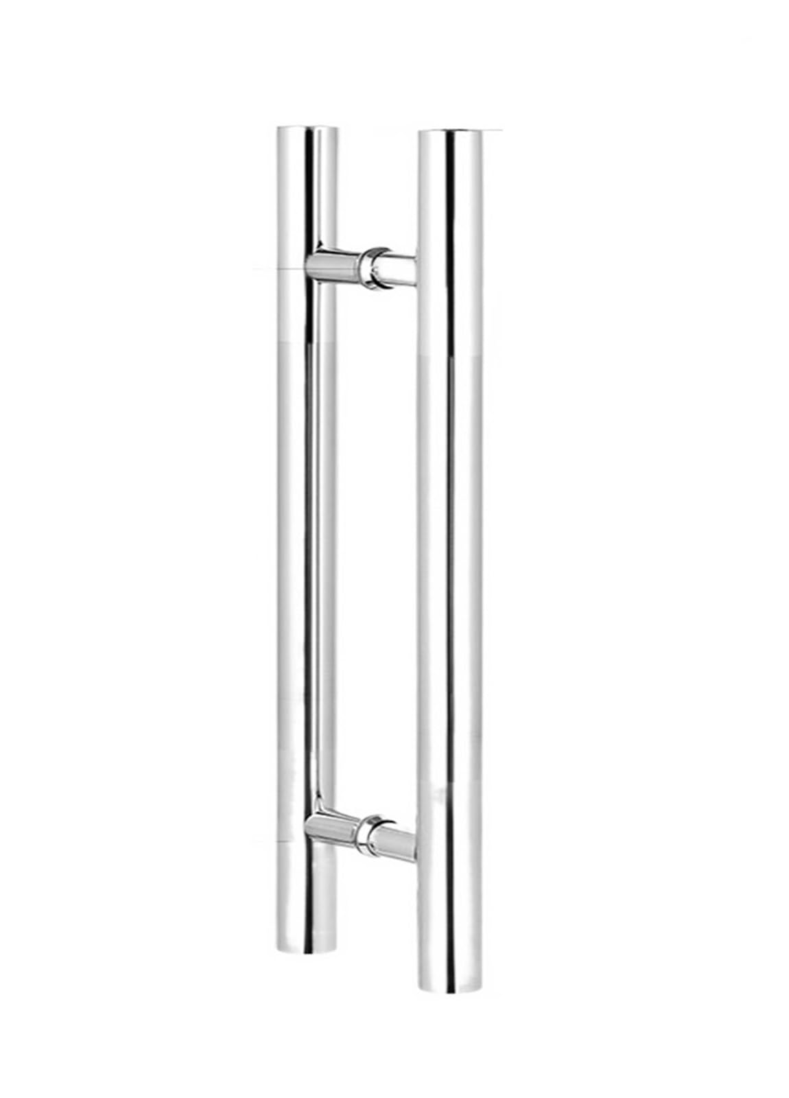 Strafbrg Bianco Oval Shape Glass Door Handles Stainless Steel Barn Doors Pull Handle Set, Shower Hardware Fittings,Smooth Gliding