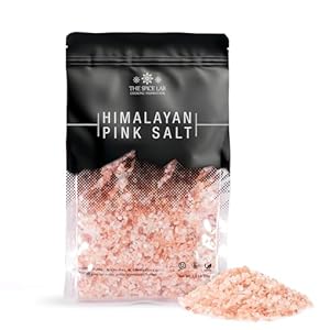 The Spice Lab Himalayan Salt – Coarse 2.2 Lb / 1 Kilo – Pink Himalayan Salt is Nutrient and Mineral Dense for Health – Gourmet Pure Crystal – Kosher & Natural Certified