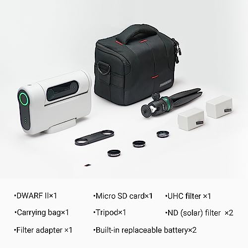 DWARFLAB Dwarf II Smart Digital Telescope - Portable, Ultralight, and Packed with Advanced Features for Astronomy Star Parties, Birding, for Adults and Kids, Beginners and Advanced Players (Deluxe)