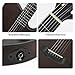 Bullfighter Acoustic Guitar Silent Nylon 6 String Travel Electronic Classical Portable Built in Pickups Solid Body Steel Guitars Case Bag, Strap, Strings (Nylon string K7)