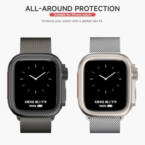 Funda de parachoques de metal para Apple Watch S10 contra golpes 3