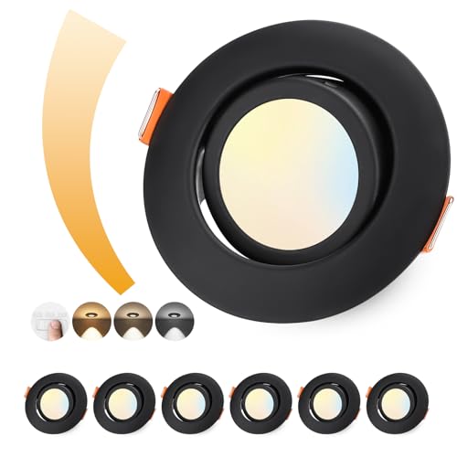 Spot LED encastrable 3000K 4000K 6000K orientable pour plafond de maison