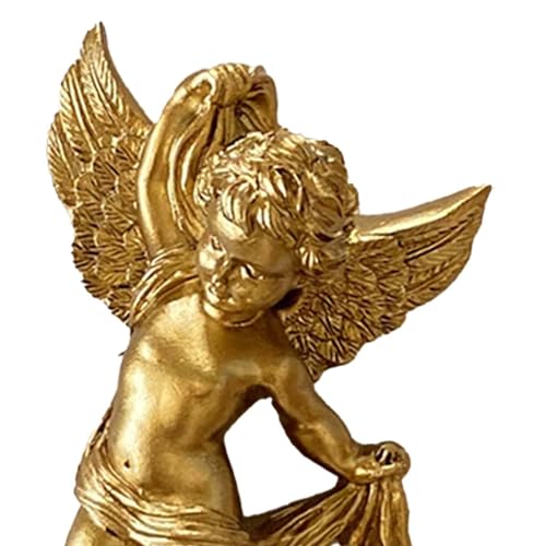 Jisader 5311120869217486 Set Of 2 Resin Angel Cherub Wall Sculptures Angelic Figure Lovely 5.7Inch Tall Wall Decoration thumb #2