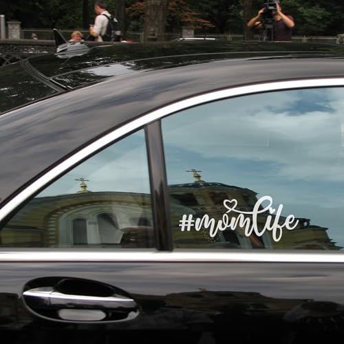 Image of Miarita 2X Mom Life Car Decal, Rearview Mirror Sticker, Car Stickers and Decals for Women, Cute Car Stickers, Mirror Decals, Mothers Day Gifts for Her (Mom Life Car Window)