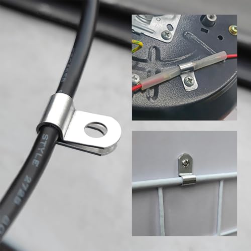 ZORZA 20Pcs 304 Stainless Steel R Type Cable Clamps Rust-Proof & Moisture-Resistant Metal Cable Clips for Secure Cable Fixing Ideal Wire Management Solution for Electric Wires,Single Pipe Clamps