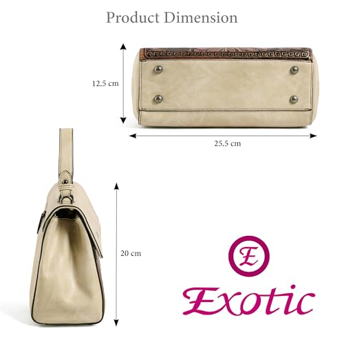 Image of EXOTIC Premium Vintage Embossed Floral Flap Desing Sling Bag For Women